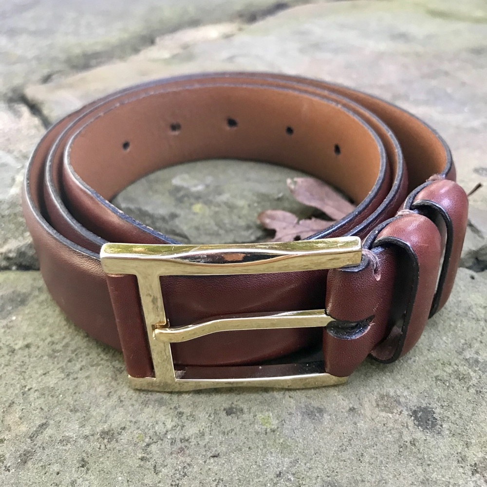 ALLEN EDMONDS Brown Dress Belt 36